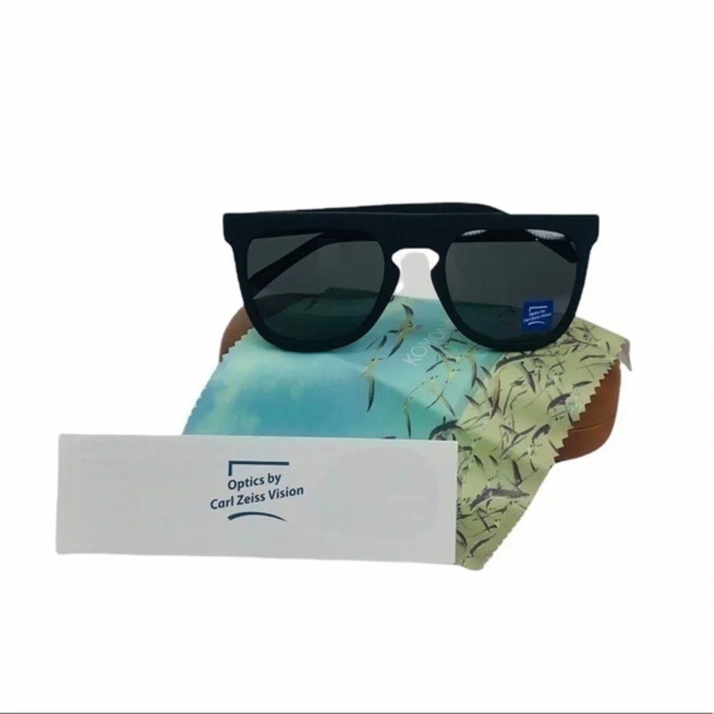 KOMONO Bennet CZ Black Rubber Sunglasses NEW